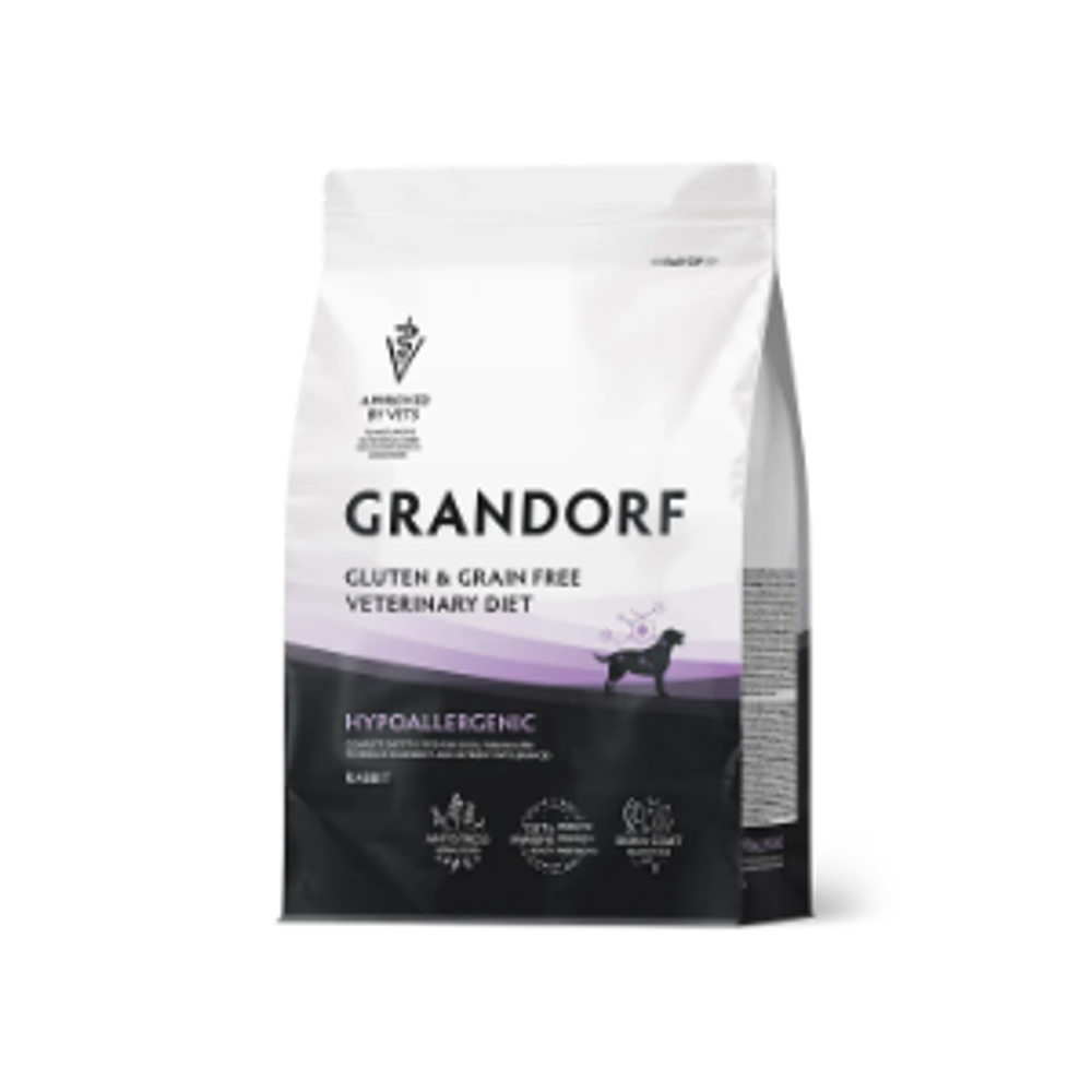 Сухой корм GRANDORF VETERINARY DIET Dog HYPOALLERGENIC Полнорационный диетический корм для собак с пищевой аллергией или непереносимостью 1кг