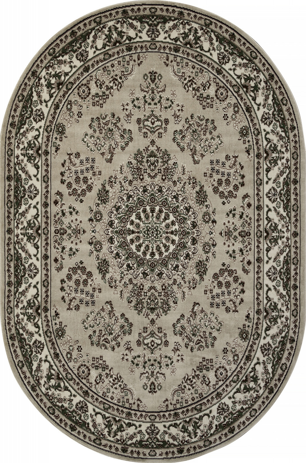 Ковер D285 - BEIGE - Овал - коллекция GAVANA размер 60*110 см
