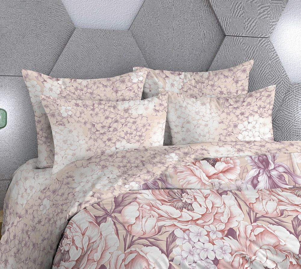 Постельное белье 2 спальное, простыня евро 217х240, поплин, наволочки 70х70, 100% хлопок, ивановский текстиль постельное белье