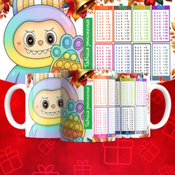 Лабубу с таблицей умножения