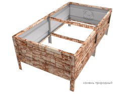 Оцинкованная грядка усиленная с полимерным покрытием природный камень