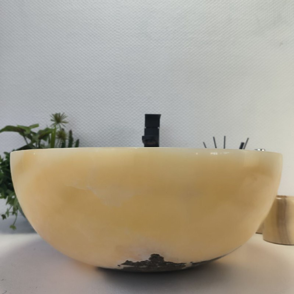 Раковина из оникса Bowl Yellow TinLip BO-62943 45*45*17 39