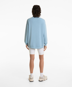 Oysho Толстовка удлиненная с мягким на ощупь модалом, голубой