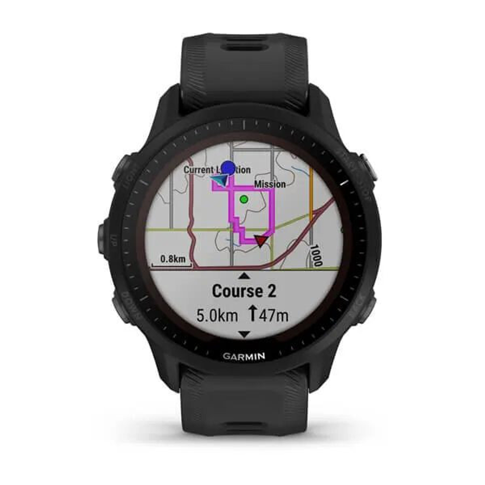 Garmin Forerunner 955 Solar с черным ремешком (010-02638-20)