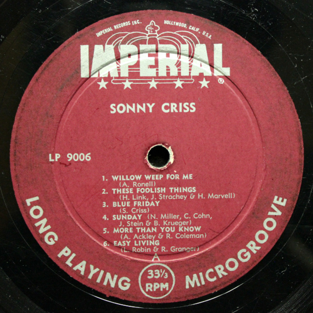 Sonny Criss / Jazz - U.S.A. (LP)