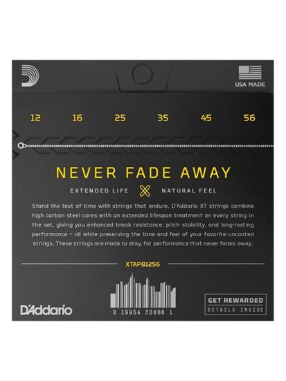 Струны для акустической гитары 12-56 D'ADDARIO XTAPB1256
