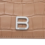 Balenciaga Hourglass Cow Leather Card Holder Card Holder Regular Women"s Khaki