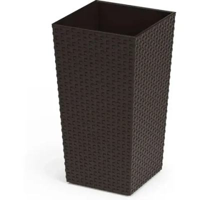 Кашпо напольное "Ротанг" 230х415мм (со вставкой)(мокко) (комплект 5 шт)