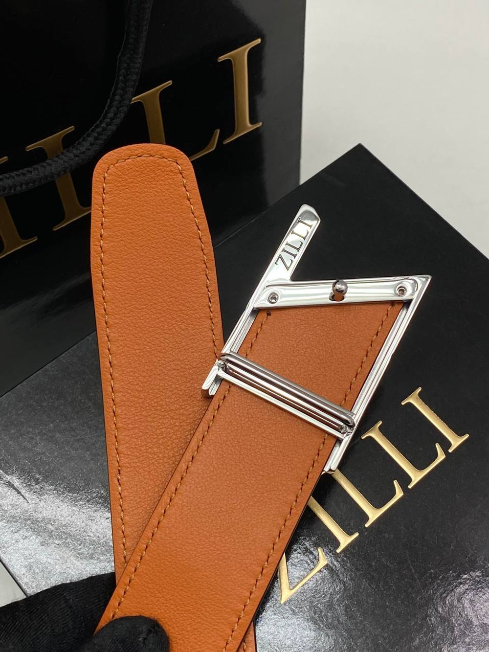 Ремень Zilli из кожи крокодила, арт. 477889453