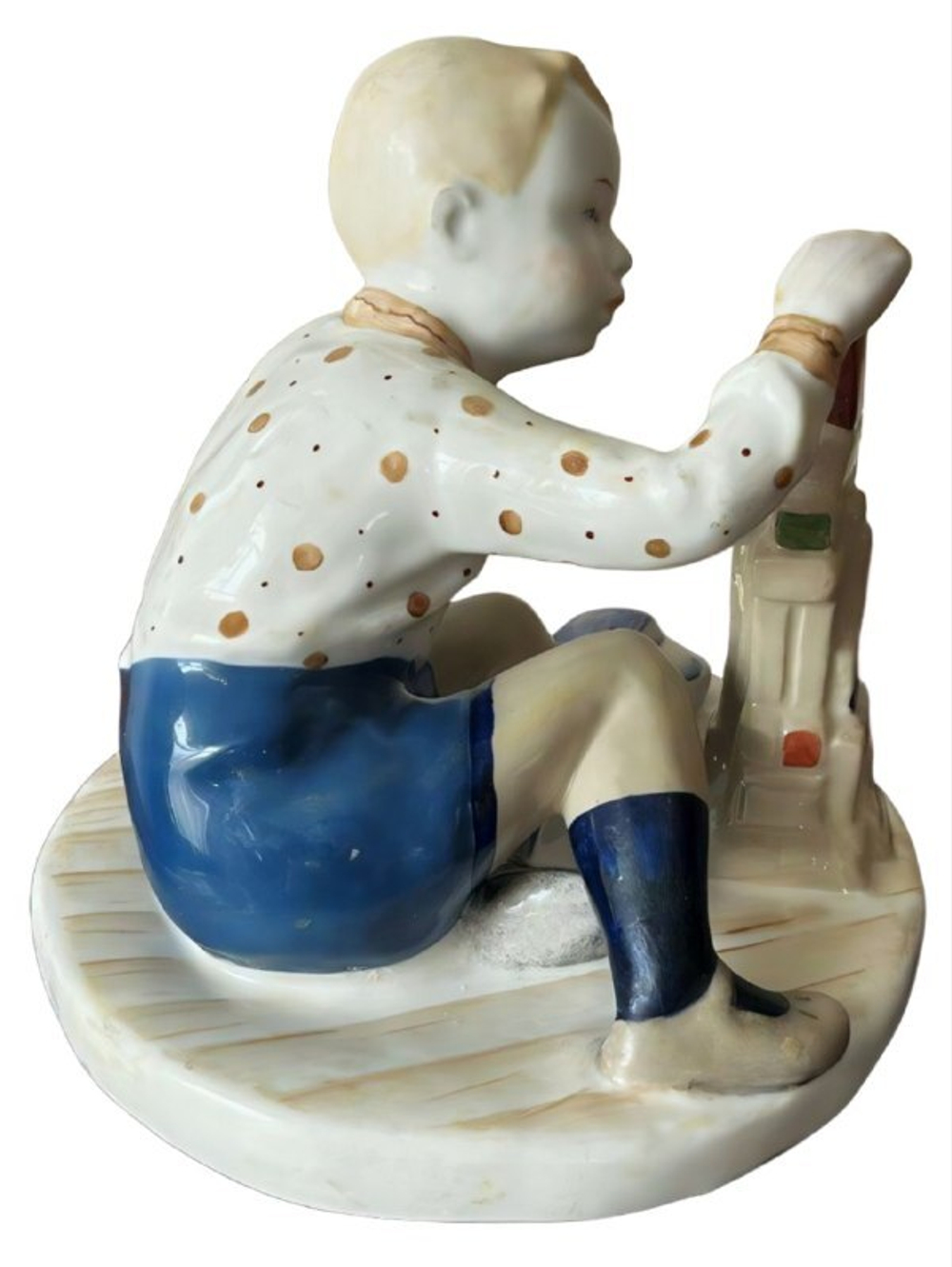Фарфоровая статуэтка "Мальчик с Кубиками" ЛФЗ