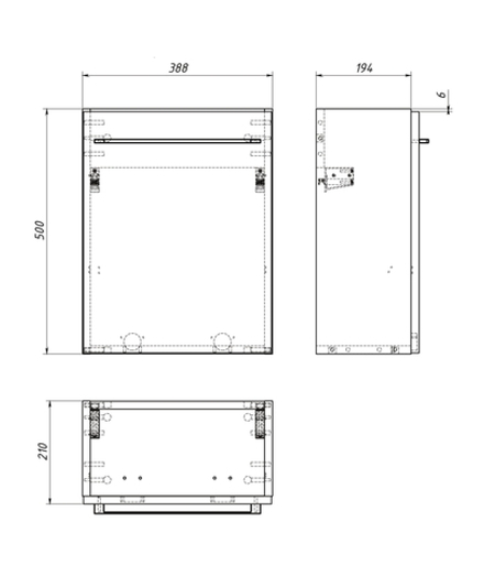 Тумба с раковиной Zero, подвесная, 40х22х55,5 см, ЛДСП, белый, ZLF402255-WL-CR