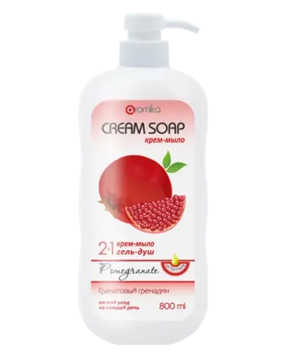Аромика крем мыло гель д/душа 2в1 Гранат гренадин 800 мл