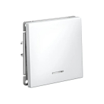 ARTGALLERY 1-клавишный ВЫКЛЮЧАТЕЛЬ с подсветкой, 10АХ, механизм, быстрозажим. клем., БЕЛЫЙ