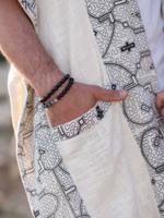 Накидка с капюшоном и орнаментом Аяуаска