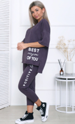 [m] К/ж футболка+штаны 7/8 М565