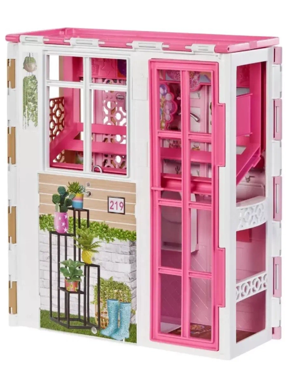 Набор Дом для кукол Барби домик с мебелью кухня HCD47