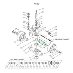 Ось крепления рулевых колес для гидравлических тележек AC25