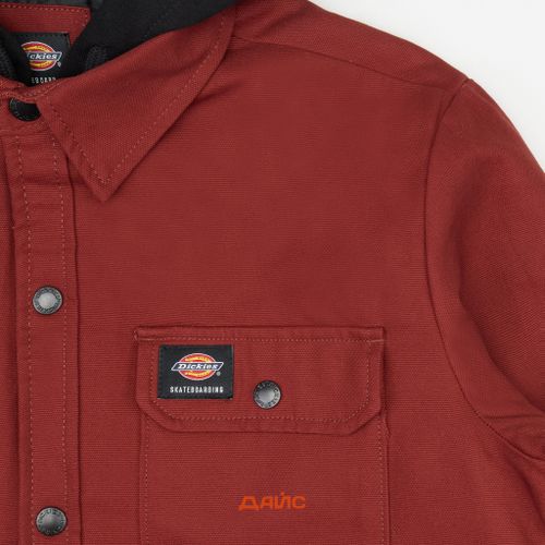 Куртка мужская Dickies Skateboarding Duck Shirt Jacket  артикул:TJSK5-darkred - купить в магазине Дайс