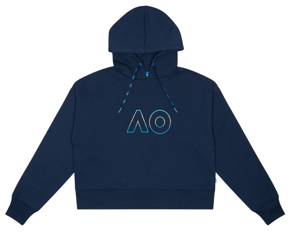 Женская Кофта теннисная Australian Open Oversized Logo Hoodie - небесный
