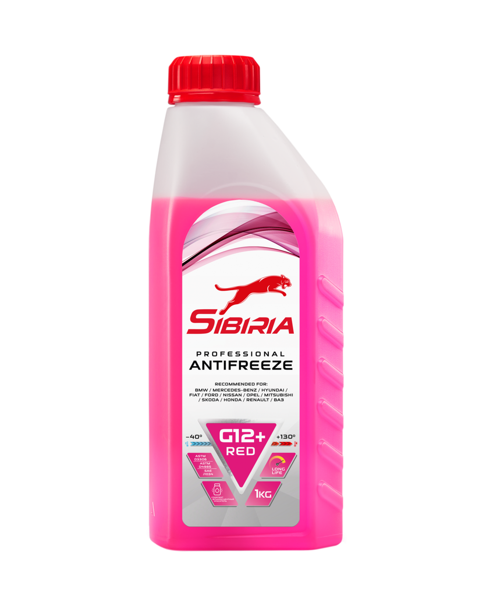 Антифриз Sibiria G12+, красный, 1 кг