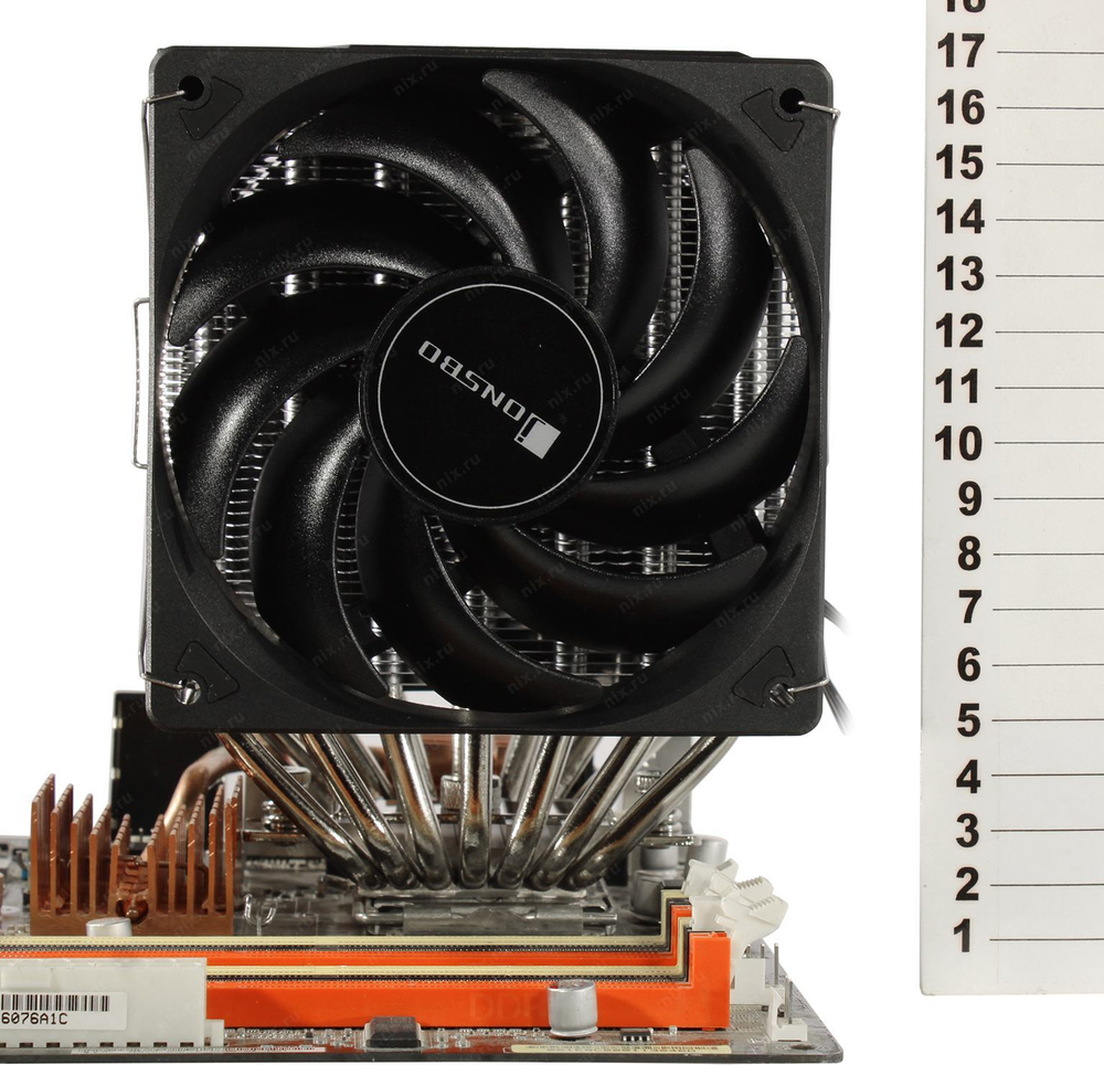 Кулер для процессора JONSBO CR-3000 (4пин, 115X/1200/1700/AM4/AM5, Al+тепл.труб)