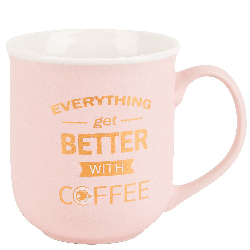 Кружка фарфоровая "Everything" v=380мл. (3вида) (min12) (транспортная упаковка)