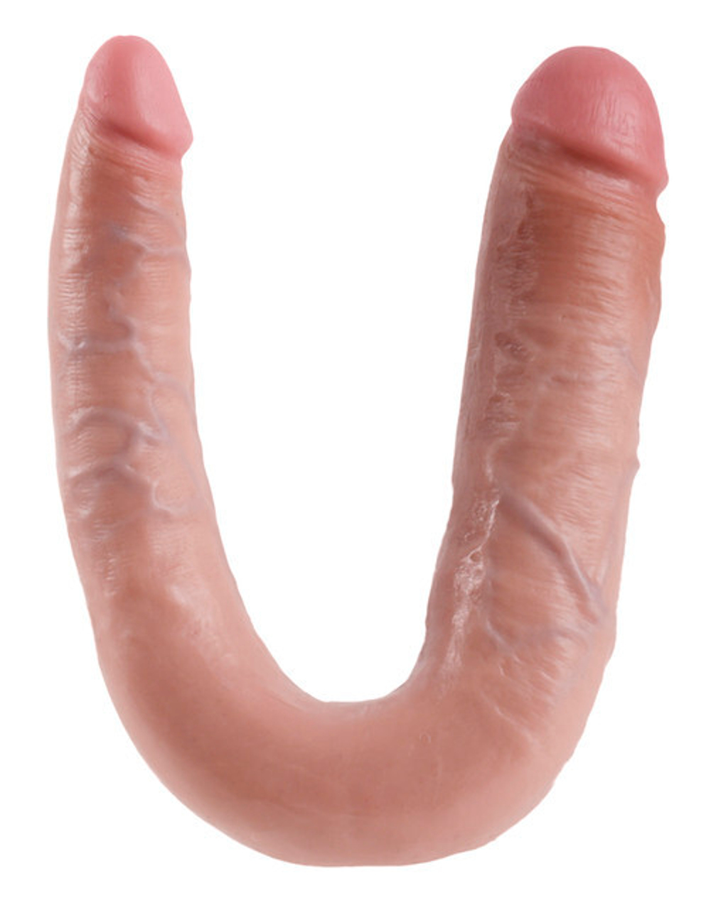 Большой двусторонний гибкий фаллос Large Double Trouble (Цвет: телесный)