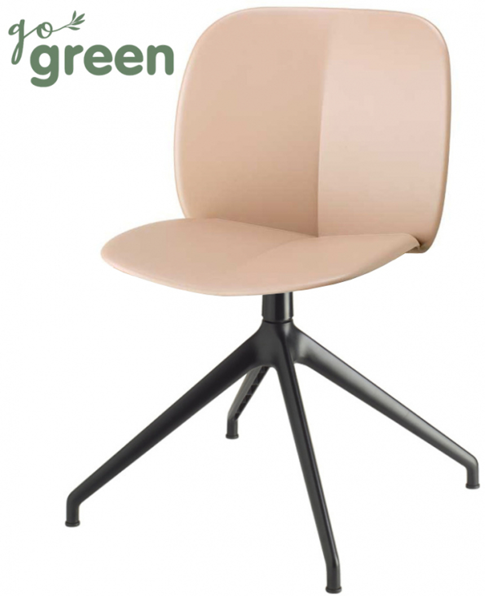 Стул офисный пластиковый Scab Design Mentha Go Green, черный, тортора