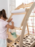 Детский спортивный комплекс 4в1, Пиклера, Скалодром, красный