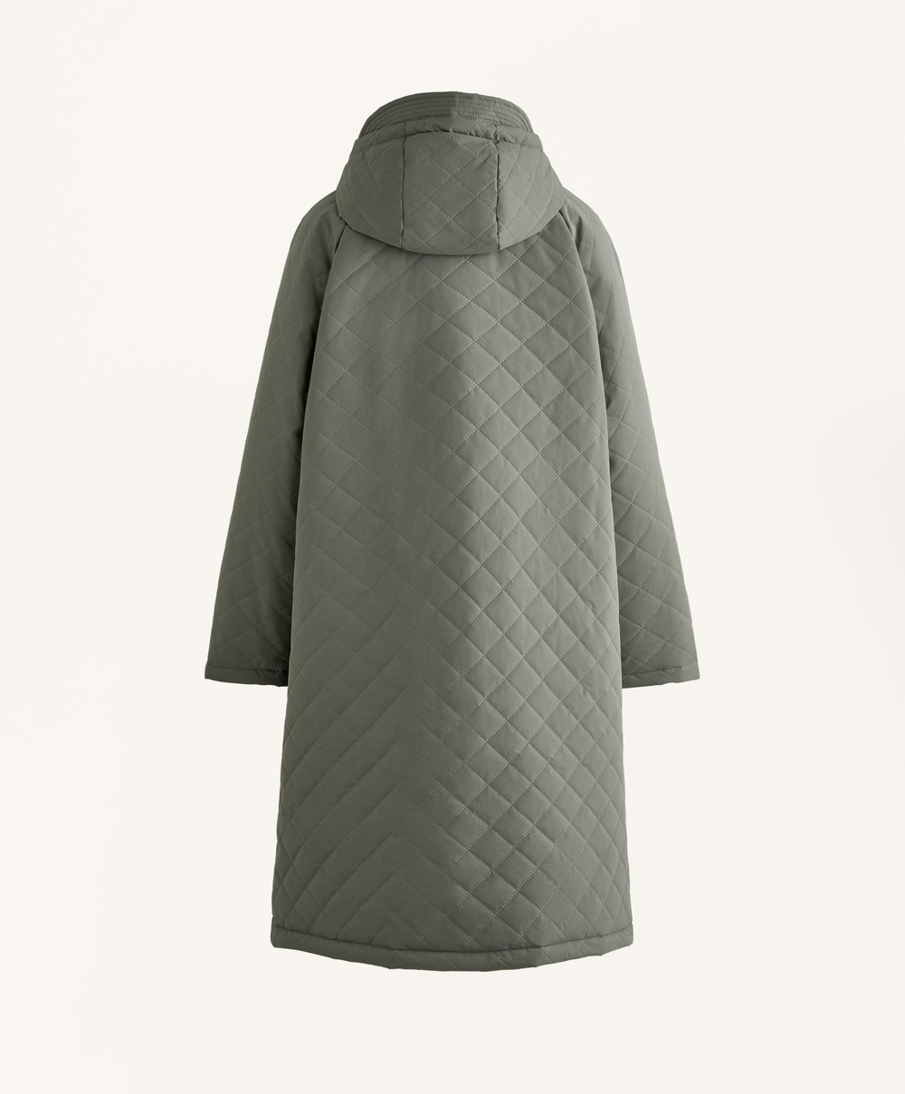 Oysho Водонепроницаемая длинная утепленная куртка FELLEX® AEROGEL 3K, темный хаки