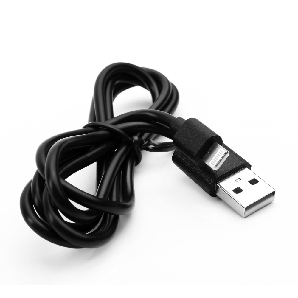 Кабель Ergolux, USB2.0, Lightning, для Apple, в резиновой оплетке, 2A output, 1м