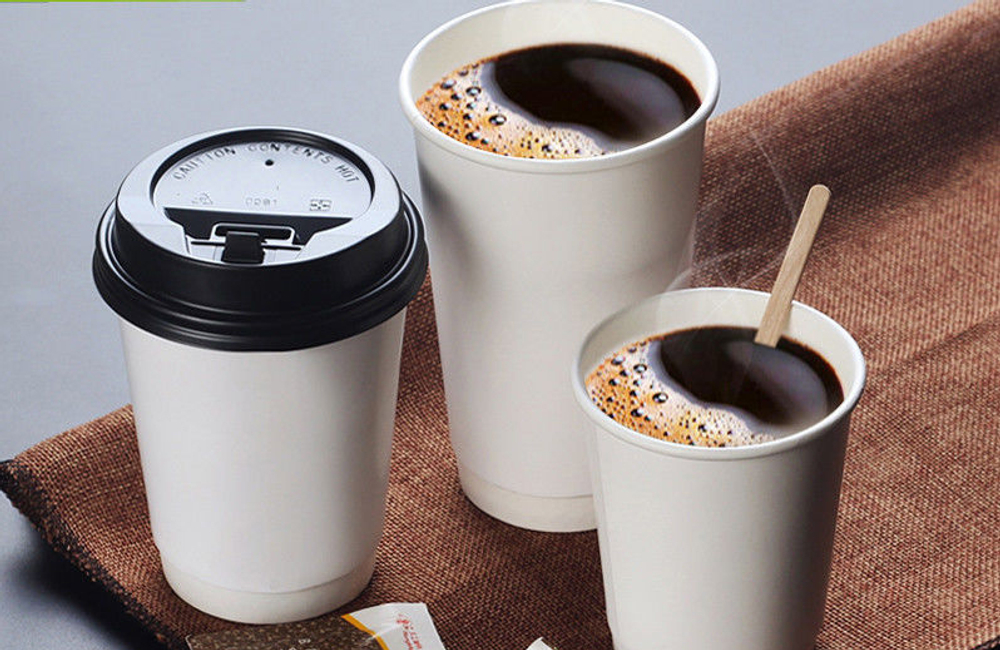 Стаканы бумажные двухслойные 200/260мл DW9 белые (25/500шт)