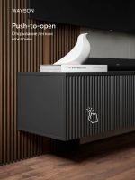 Тумба под телевизор подвесная 150х38х32 графит Олимпия