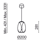 Подвесной светильник Maytoni MOD282PL-L8G3K1