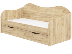 Кровать БОКС 90/2 с ящиками Крафт золотой