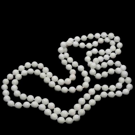 Бусы "Коко 8" кварцит белый