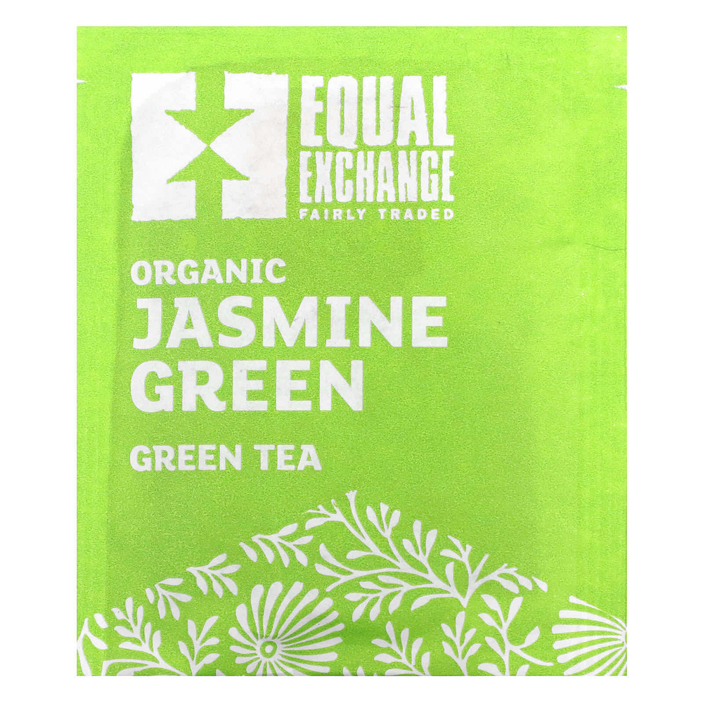 Equal Exchange, органический зеленый чай с жасмином, 20 чайных пакетиков, 40 г (1,41 унции)