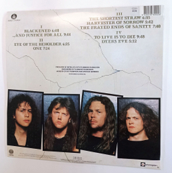 Винтажная виниловая пластинка LP Metallica And Justice For All 2LP (Югославия 1988)
