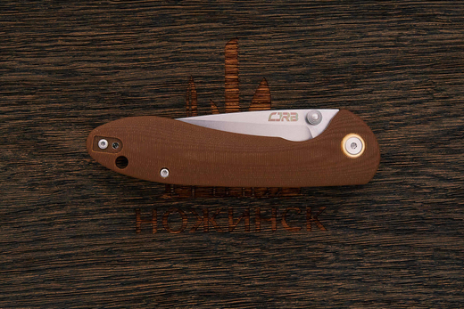 Нож складной CJRB Feldspar, клинок 89мм, сталь D2, рукоять G10 коричневый