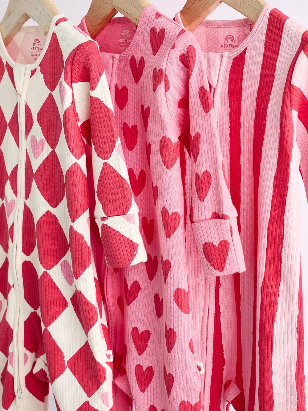 Комбинезон / Cлип для малышей Next B76-331, 3 шт., Розовый