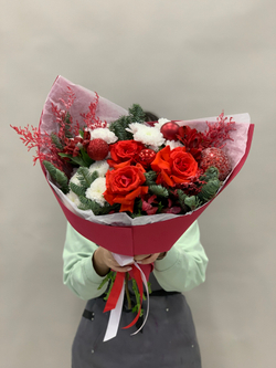 Букет цветов Дед Мороз