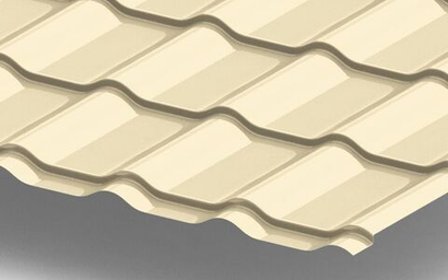 Металлочерепица Ламонтерра-Х NormanMP 0.5мм 1015-Слоновая кость светлая