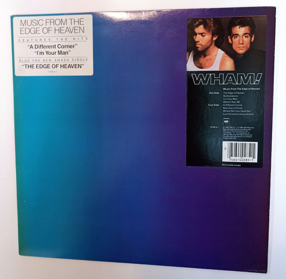 Винтажная виниловая пластинка LP Wham Music From The Edge Of Heaven (Last Christmas) (USA 1986)