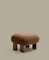 Пуф Cabana Taupe Boucle с ножками в отделке орех 65x55,4