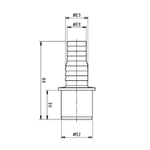 32 Адаптер для подключения слива быт/техники (20*23)