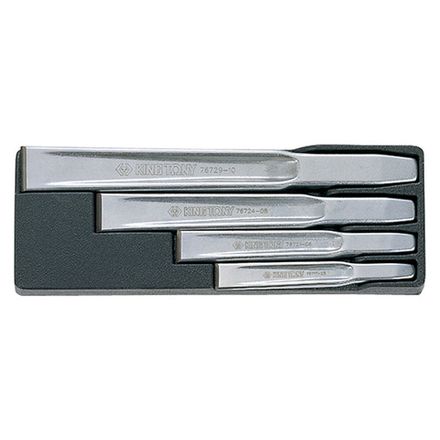 Цена на KING TONY (11104PR10) Набор зубил в лотке, усиленные, 4 предмета