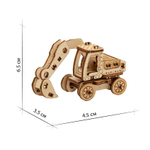 Набор миниатюрных конструкторов "Дорожная техника" / 5 моделей с дополненной реальностью. Купить деревянный конструктор. Выбрать открытку-конструктор. Миниатюрная сборная модель.