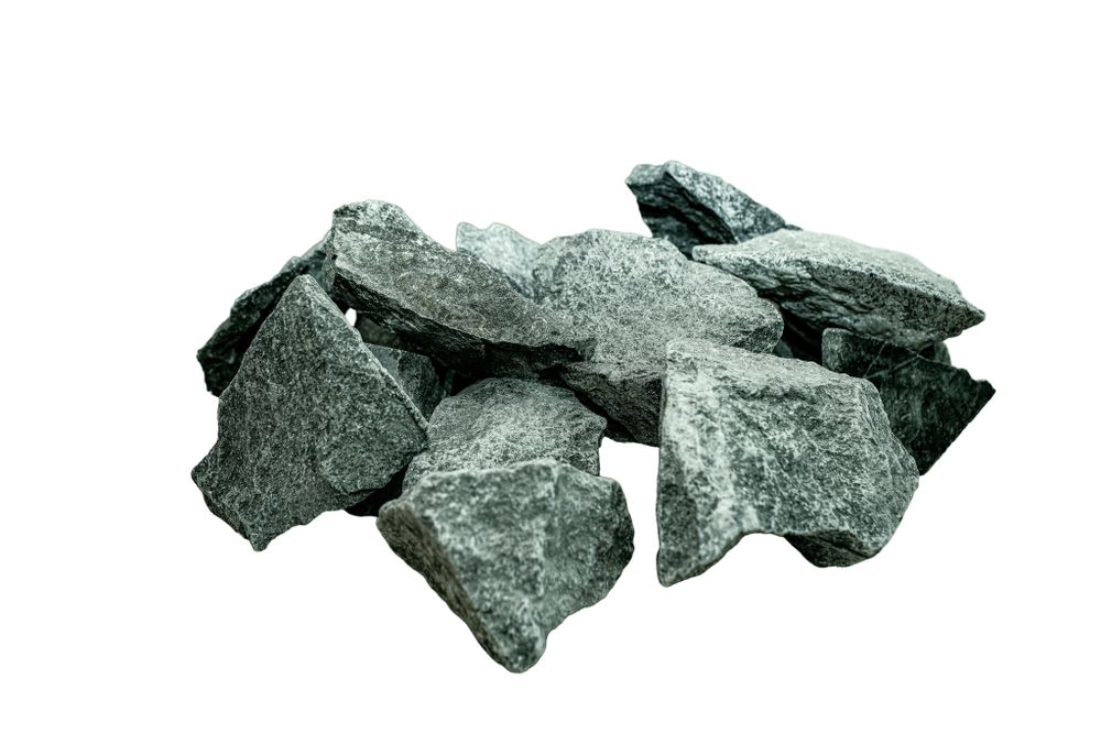 Камни для бани "Черный принц" пироксенит колотый (10 кг)