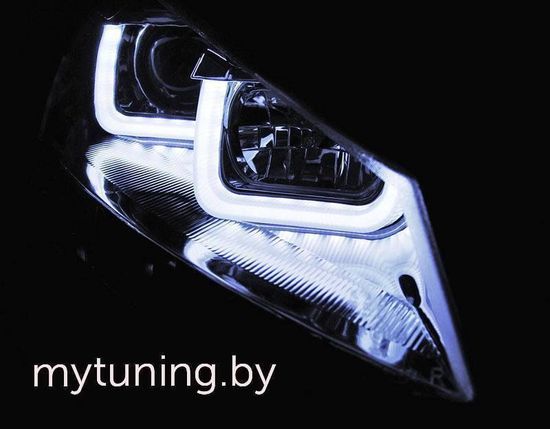 Передние фары u-type black для VW Golf MK7