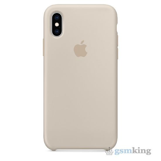 Silicone Case iPhone XS Max Stone (Бежевый)